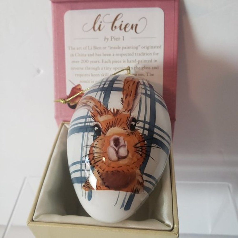 Pier 1 Imports Li Bien Henry Bunny Easter Egg NWT - Picture 3 of 6